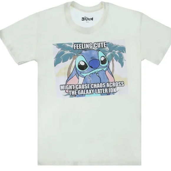 Disney Stitch Tops - Disney Stitch Feeling Cute Graphic Tee Size M